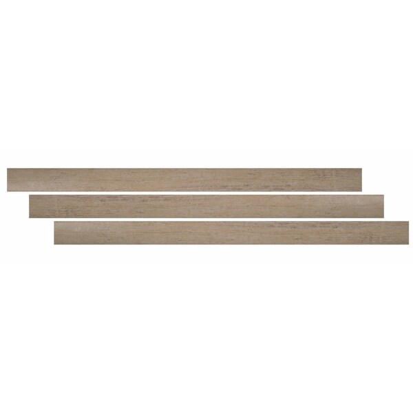 Ackland 0.26 in. T x 94 in. L x 1.77 in. W Anela Beige Luxury Vinyl Flooring Trim End Cap Molding AKVTVANBE-EC - main